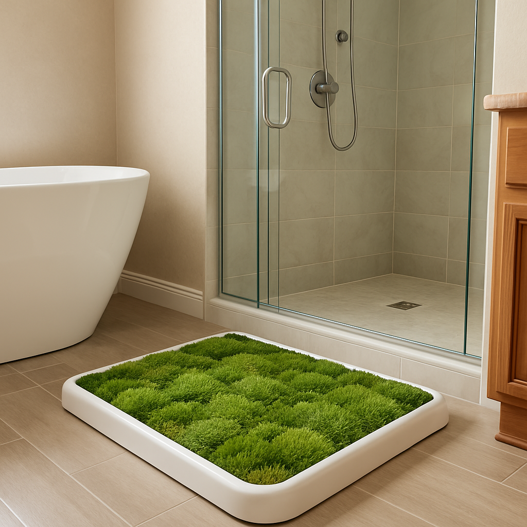 live pole moss bath mats DIY Moss Bath Mat Kit: Transform Your Bathroom