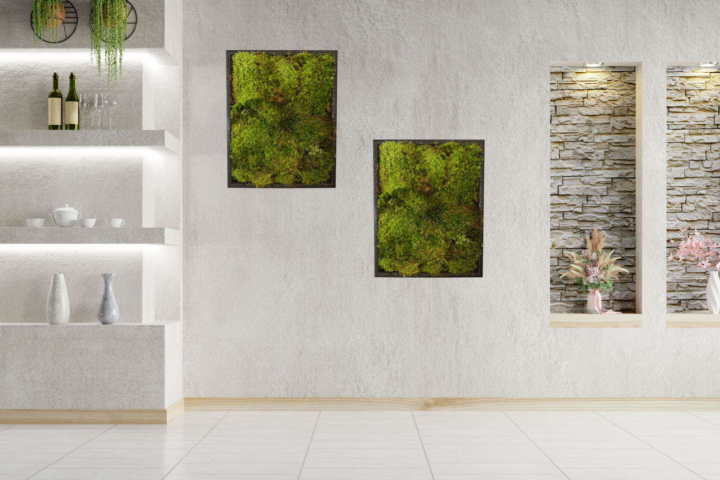 MossAire Living Moss Wall Frame: A Natural Air Filter & Stress Relief Oasis