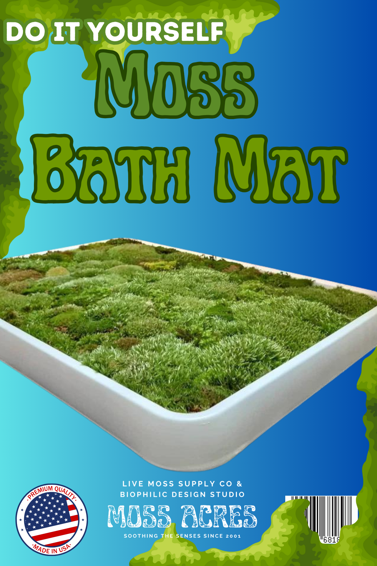 live pole moss bath mats DIY Moss Bath Mat Kit: Transform Your Bathroom