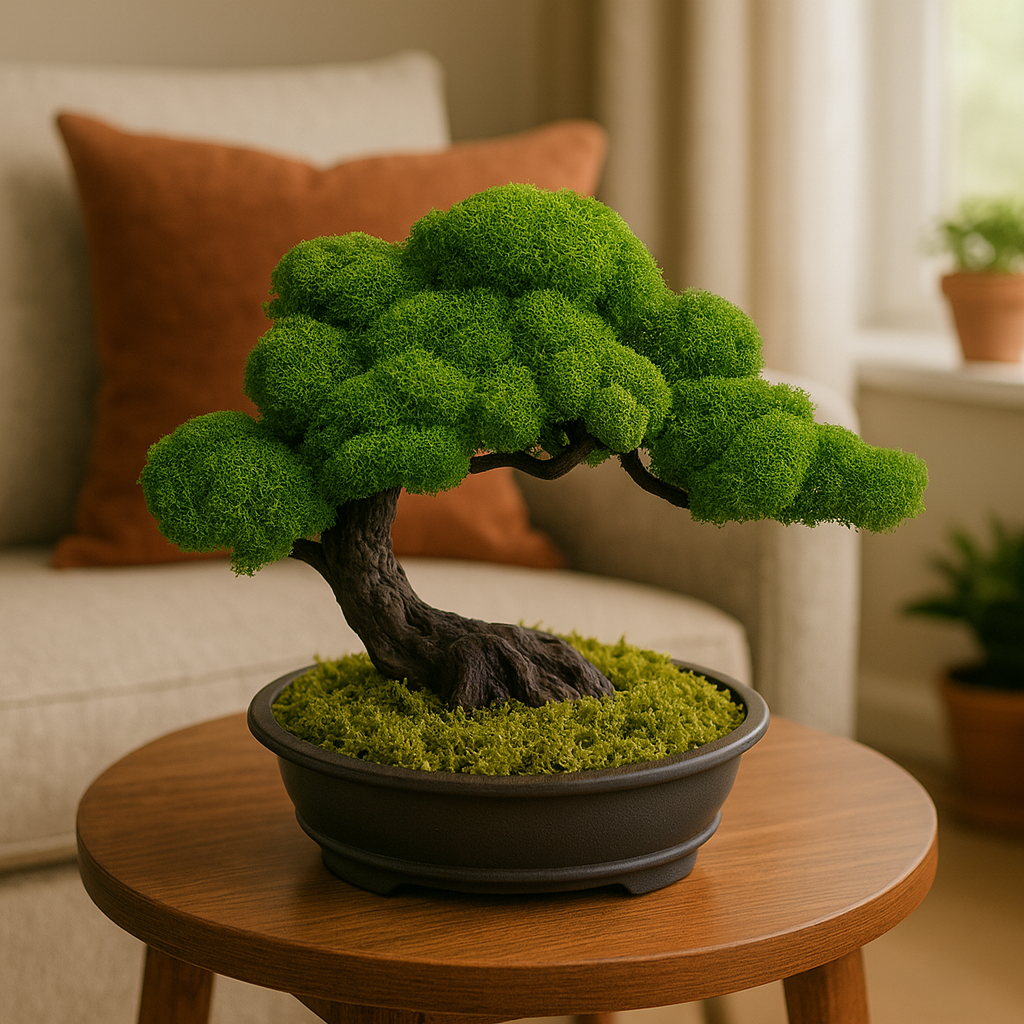 Live Moss Bonsai Tree