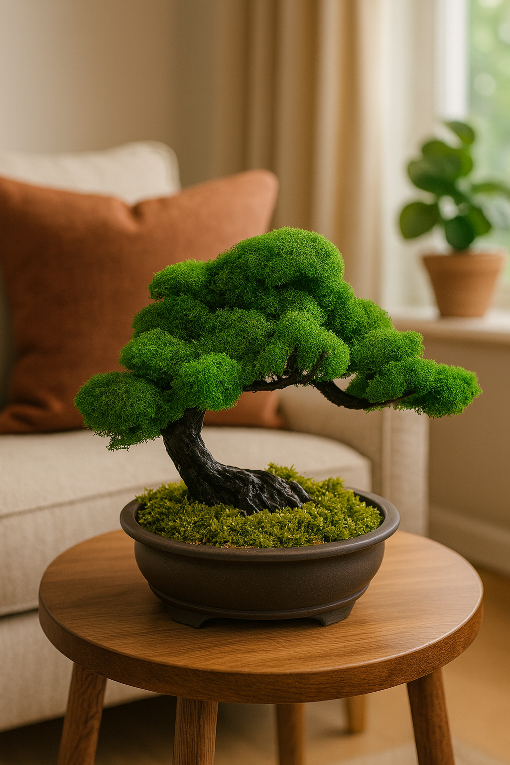 bonsai tree desk plant Live Moss Bonsai Tree