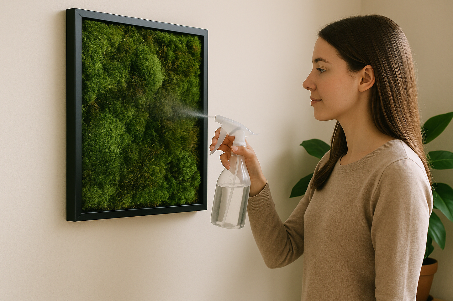 MossAire Living Moss Wall Frame: A Natural Air Filter & Stress Relief Oasis