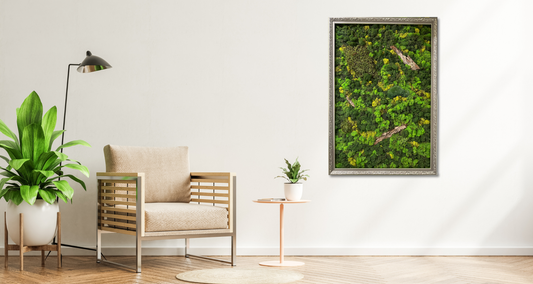 A Forest Symphony in a Frame - Framed Moss Art Piece: 24"x36"