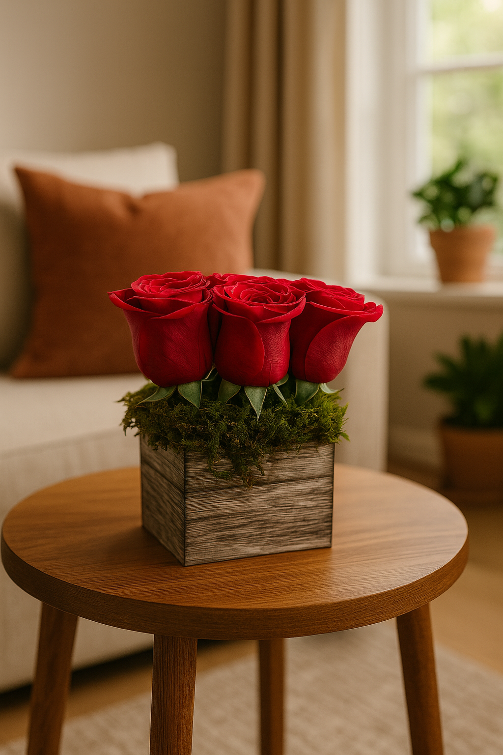 Lasting Enchantment Rose Box - Floral & Moss Home Decor